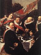 HALS, Frans Banquet of the Officers of the St George Civic Guard (detail) oil painting artist